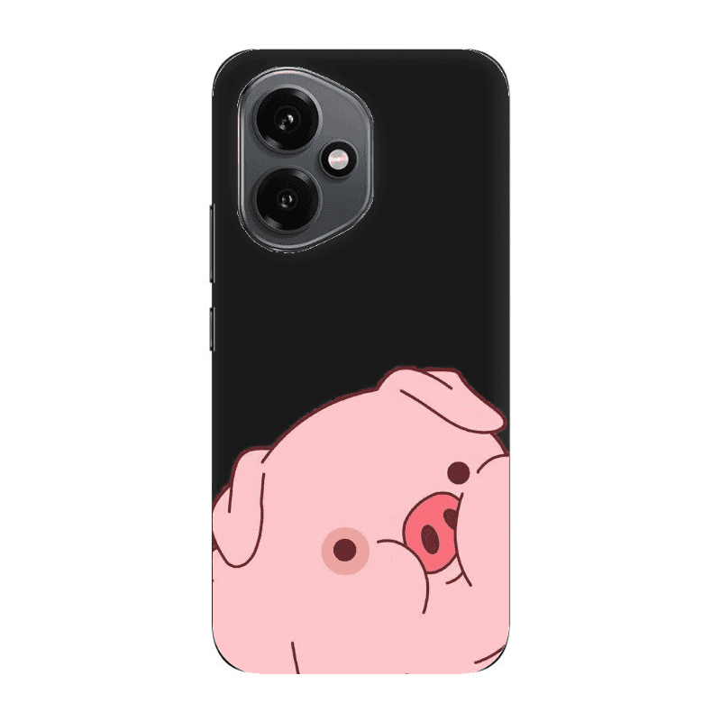 Honor Magic 400 Piggy 1 Black Colored Silicone TPU Θήκη